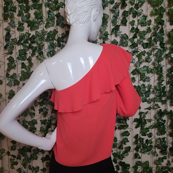 Aritzia Wilfred Allaire Women's Colorful Ruffle One Shoulder Blouse - Picture 5 of 14